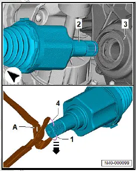 Volkswagen ID.4. Removing and installing drive shaft