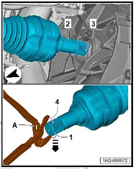 Volkswagen ID.4. Removing and installing drive shaft