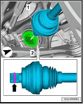 Volkswagen ID.4. Removing and installing drive shaft