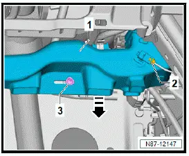 Volkswagen ID.4. Removing and installing driver side footwell vents, left-hand drive vehicles