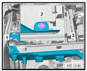 Volkswagen ID.4. Removing and installing front passenger side footwell vents, left-hand drive vehicles