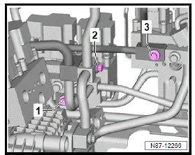 Volkswagen ID.4. Removing and installing dryer in receiver