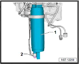 Volkswagen ID.4. Removing and installing dryer in receiver