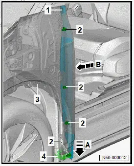Volkswagen ID.4. Removing and installing end plate 