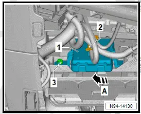 Volkswagen ID.4. Removing and installing entry and start authorisation control unit [J518], lefthand drive vehicles