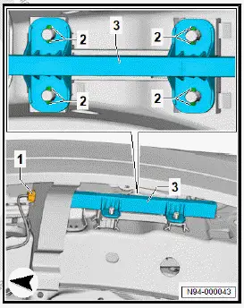 Volkswagen ID.4. Removing and installing entry and start authorisation aerials