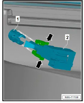 Volkswagen ID.4. Removing and installing central locking SAFELOCK function warning lamp [K133] 