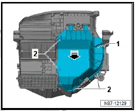 Volkswagen ID.4. Removing and installing fresh air blower control unit [J126]