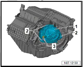 Volkswagen ID.4. Removing and installing fresh air blower control unit [J126]