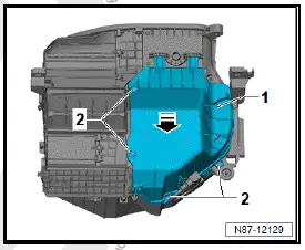 Volkswagen ID.4. Removing and installing fresh air blower control unit [J126]