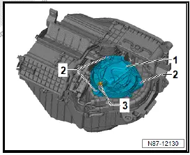 Volkswagen ID.4. Removing and installing fresh air blower control unit [J126]
