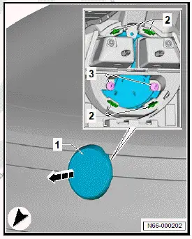 Volkswagen ID.4. Removing and installing front badge 