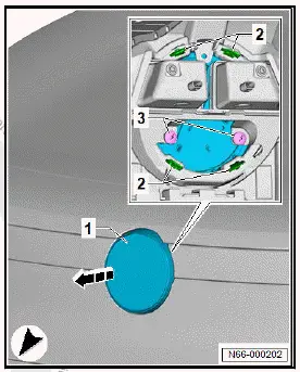 Volkswagen ID.4. Removing and installing front badge 