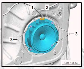 Volkswagen ID.4. Removing and installing front bass loudspeakers