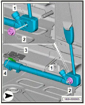 Volkswagen ID.4. Removing and installing front belt end fitting 
