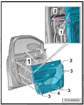 Volkswagen ID.4. Removing and installing front door trim