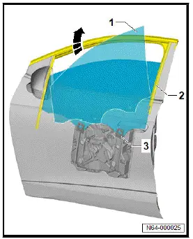 Volkswagen ID.4. Removing and installing front door window