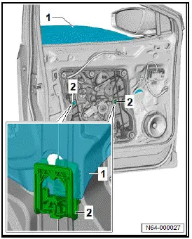 Volkswagen ID.4. Removing and installing front door window