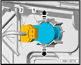 Volkswagen ID.4. Removing and installing front park assist steering senders [G568]/[G569]
