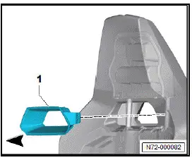 Volkswagen ID.4. Removing and installing trim for backrest with integrated head restraint 