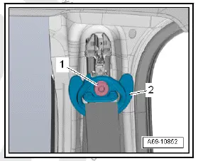 Volkswagen ID.4. Removing and installing front three-point seat belt [NX10]/[NX11] 