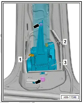 Volkswagen ID.4. Removing and installing front three-point seat belt [NX10]/[NX11] 