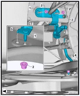 Volkswagen ID.4. Removing and installing front vehicle level senders [G78]/[G289]