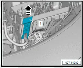 Volkswagen ID.4. Removing and installing fuse holder B [SB] 