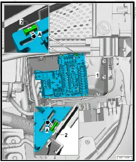 Volkswagen ID.4. Removing and installing fuse holder B [SB] 