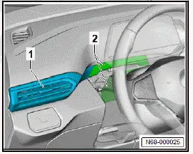 Volkswagen ID.4. Removing and installing gap cover for dash panel insert 