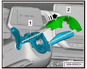 Volkswagen ID.4. Removing and installing upper steering column trim