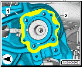 Volkswagen ID.4. Removing and installing gasket for brake backplate