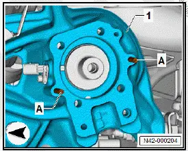 Volkswagen ID.4. Removing and installing gasket for brake backplate