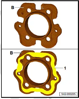 Volkswagen ID.4. Removing and installing gasket for brake backplate