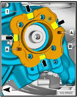 Volkswagen ID.4. Removing and installing gasket for brake backplate