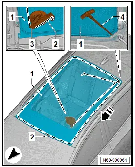 Volkswagen ID.4. Removing and installing glass panel 