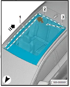 Volkswagen ID.4. Removing and installing glass panel 
