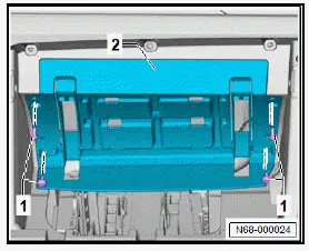Volkswagen ID.4. Removing and installing glove compartment cover