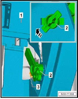 Volkswagen ID.4. Removing and installing restrictor for glove compartment 