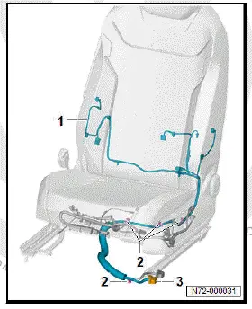 Volkswagen ID.4. Removing and installing head restraint 