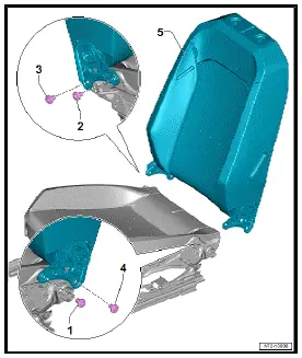 Volkswagen ID.4. Removing and installing head restraint 