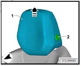 Volkswagen ID.4. Removing and installing head restraint