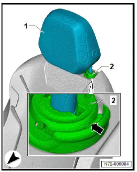 Volkswagen ID.4. Removing and installing head restraint