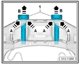 Volkswagen ID.4. Removing and installing head restraint guide 
