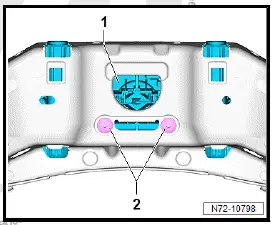 Volkswagen ID.4. Removing and installing head restraint guide, integrated head restraint