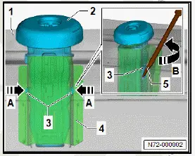 Volkswagen ID.4. Removing and installing head restraint guide