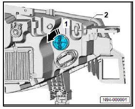 Volkswagen ID.4. Removing and installing front turn signal bulb [M5]/[M7], ECO headlights 
