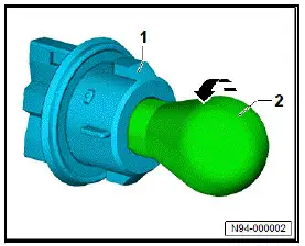 Volkswagen ID.4. Removing and installing front turn signal bulb [M5]/[M7], ECO headlights 