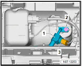 Volkswagen ID.4. Removing and installing heat pump valve unit 