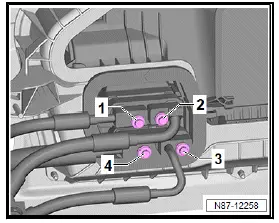 Volkswagen ID.4. Removing and installing heat pump valve unit 